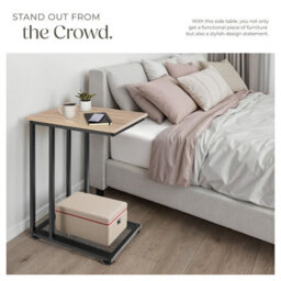Tectake Bedside Table Eton - Industrial Style, 48 X 35 X 66 Cm - Industrial Wood Light, Oak Sonoma - thumbnail 5