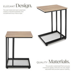 Tectake Bedside Table Eton - Industrial Style, 48 X 35 X 66 Cm - Industrial Wood Light, Oak Sonoma - thumbnail 3