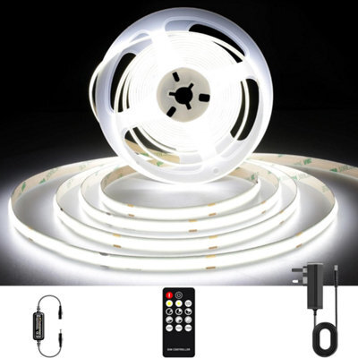 Wood Panel Co Cob Led Strip Lights Cool White 6500K 2 X 5 Meter Reels, Flexible, Cuttable And Dimmable - image 1