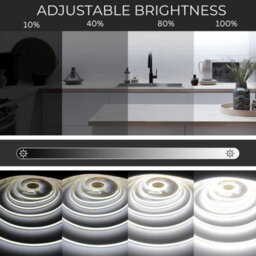 Wood Panel Co Cob Led Strip Lights Cool White 6500K 2 X 5 Meter Reels, Flexible, Cuttable And Dimmable - thumbnail 4