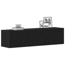 Berkfield Tv Cabinet Black Oak 120X30X30.5 Cm Engineered Wood - thumbnail 4