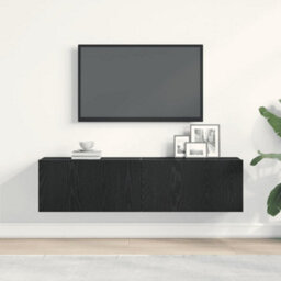 Berkfield Tv Cabinet Black Oak 120X30X30.5 Cm Engineered Wood - thumbnail 3