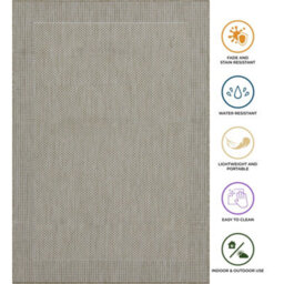 Homeart Outdoor Rugs Easy Cleaning Area Rugs For Balcony,garden,picnic,uv Weather Resistant  Beige Cream, 120 X 170 Cm - thumbnail 6