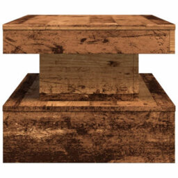 Berkfield Coffee Table With Led Lights Old Wood 90X50X40 Cm - thumbnail 8