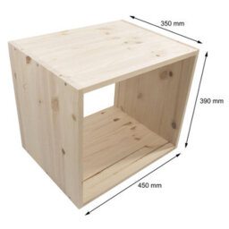 Woodeedoo Set Of 3 Cube Shelving Units Natural Pine Bookcase Storage Diy Freestanding Furniture Room Organisation 45 X 39 X 35 Cm - thumbnail 7