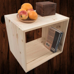 Woodeedoo Set Of 3 Cube Shelving Units Natural Pine Bookcase Storage Diy Freestanding Furniture Room Organisation 45 X 39 X 35 Cm - thumbnail 4