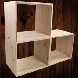 Woodeedoo Set Of 3 Cube Shelving Units Natural Pine Bookcase Storage Diy Freestanding Furniture Room Organisation 45 X 39 X 35 Cm - thumbnail 6