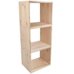 Woodeedoo Set Of 3 Cube Shelving Units Natural Pine Bookcase Storage Diy Freestanding Furniture Room Organisation 45 X 39 X 35 Cm - thumbnail 9