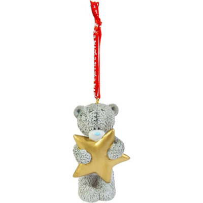 Me To You Tatty Teddy With Christmas Star Tree Decoration With Satin Ribbon Official Collection