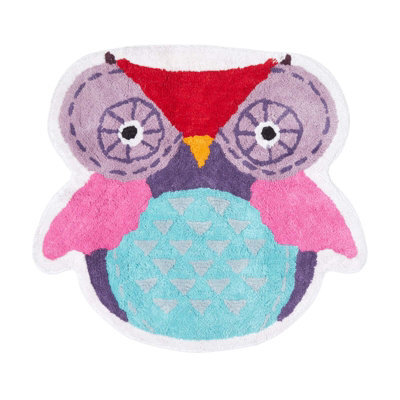 Homescapes Cotton Tufted Owl Kids Rug - image 1
