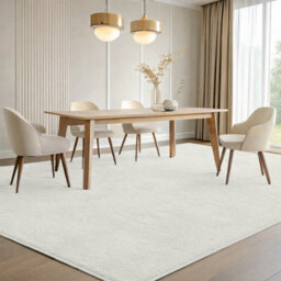 Moonlight Bedding Thick Low Pile Pashmina Shaggy Rug Soft Area Rug Non-Slip Living Room Rugs Bedroom Carpet (Cream, 200X290Cm) - thumbnail 5