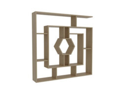 Decorotika Labrina Geometric Design Bookcase Red - thumbnail 3