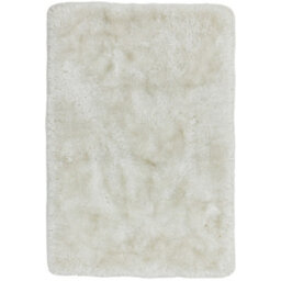 Handmade Rug, Luxurious Rug For Bedroom, Easy To Clean Plain Dining Room Rug, Sparkle White Shaggy Rug-160Cm X 230Cm - thumbnail 1