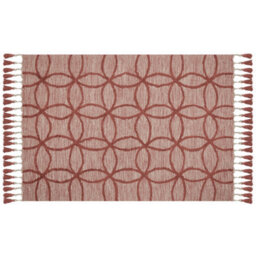 Beliani Rug Kirsehir Red 160 X 230 Cm Cotton