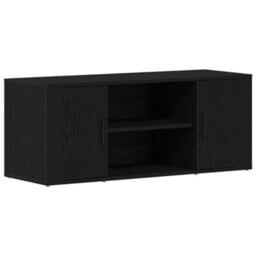 Berkfield Tv Cabinet Black Oak 100X35X40 Cm Engineered Wood - thumbnail 2