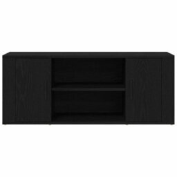 Berkfield Tv Cabinet Black Oak 100X35X40 Cm Engineered Wood - thumbnail 6