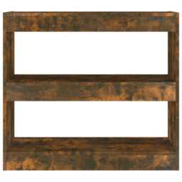 Berkfield Book Cabinet/room Divider Smoked Oak 80X30X72 Cm - thumbnail 3