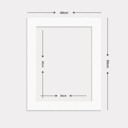 Ak Frames 50X40Cm White Picture Mounts To Fit 40X30Cm Aperture Size - Mount Board Only (No Frame Included) - thumbnail 3