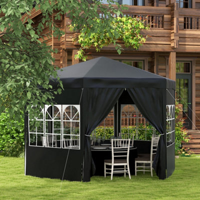 Outsunny 3.9M Outdoor Gazebo Canopy Party Tent With 6 Removable Side Walls - image 1