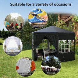 Outsunny 3.9M Outdoor Gazebo Canopy Party Tent With 6 Removable Side Walls - thumbnail 6
