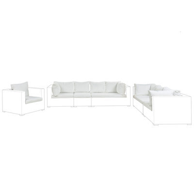 Beliani Outdoor Cushion Cover Set Maestro Ii Off-White - image 1