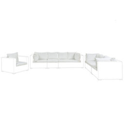 Beliani Outdoor Cushion Cover Set Maestro Ii Off-White - thumbnail 1