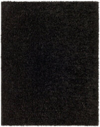 Livabliss Moda Shaggy-Solid Color Black Plush Soft Pile Living Bedroom Rug 200 X 275 Cm Easy Care, Non Shedding - thumbnail 1