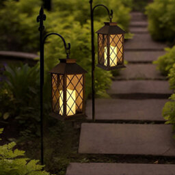Bright Zeal Set Of Two 34Cm Tall Decorative Candle Lanterns