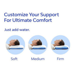 Mediflow Original Hybrid Foam Water Pillow Pair Adjustable Waterbase™ Support, Memory Foam Comfort, Hypoallergenic, 50 X 70Cm - thumbnail 7