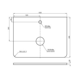 Plum&clay Sutton Grey Floor Standing Bathroom Vanity Unit With Pre-Drilled Tap Hole Worktop (W)630mm (H)700mm - thumbnail 3