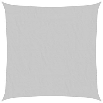 Berkfield Durable Sun Shade Sail Light Grey 4X4 M 100% Polyester Oxford