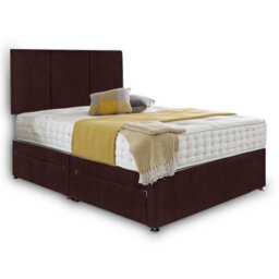 Dining Tables Chelsea Headboard Divan Set, 2 Drawer On Same Side With Sprung 1500 Comfort Mattress - Plush Mulburry - Double - thumbnail 4