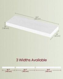 LEDREM Wall Shelf, Floating Shelf, Wall Mounted, 20 X 60 X 3.8 Cm, For Picture Frames, Wall Decor, Living Room, Study, Kitchen - thumbnail 5