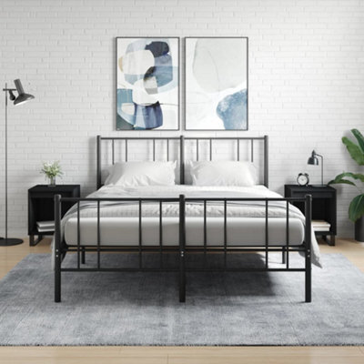 Berkfield Bedside Cabinets 2 Pcs Black 40X35X50 Cm Engineered Wood - image 1