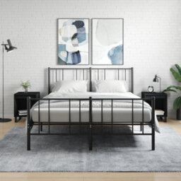 Berkfield Bedside Cabinets 2 Pcs Black 40X35X50 Cm Engineered Wood - thumbnail 1