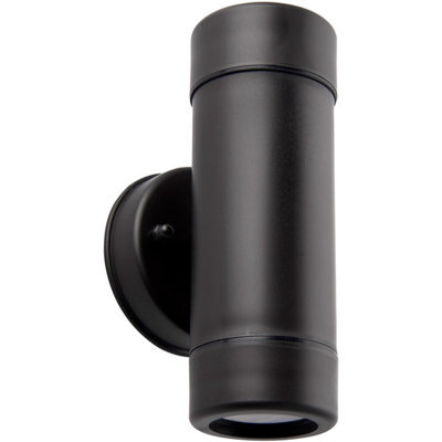 Up & Down Twin Outdoor Ip44 Downlight - Dimmable 2 X 7W Gu10 Led - Black - image 1