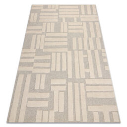 RugsX Flux 461.95.ae110 Wool Carpet Osta - Geometric, Structural, Loft Cream Beige 120X170 Cm - thumbnail 4