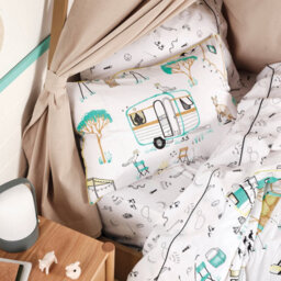 Linen House Kids Down By The River 100% Cotton Duvet Cover Set, Single, White - thumbnail 2