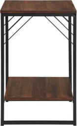 "Simpa 16"" Dark Walnut Metal Accent Side Table" - thumbnail 4