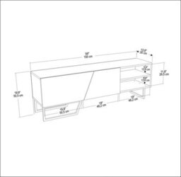 Decorotika Denasse Tv Stand Tv Unit For Tvs Up To 60 Inch Black And Oak - thumbnail 4
