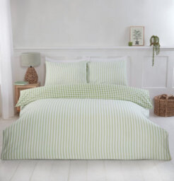 Rapport Gingham Green Duvet Cover Set King Bedding Set - thumbnail 3