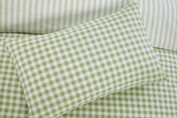 Rapport Gingham Green Duvet Cover Set King Bedding Set - thumbnail 2