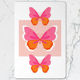 Benjamin Tate Design Butterfly Themed Placemat And Coaster Set With Luxe Print On Wood Base Limited Edition - thumbnail 2