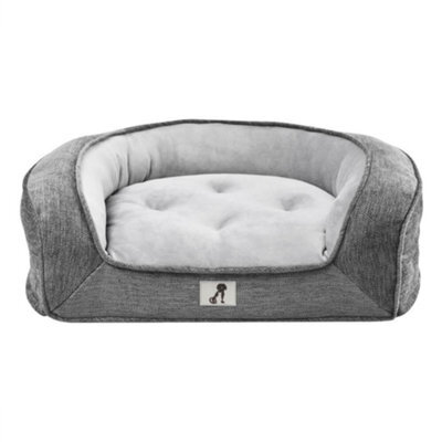 All Pond Solutions All Pet Solutions Duke Luxury High Density Foam Sofa Dog Bed Grey Large - image 1