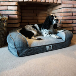 All Pond Solutions All Pet Solutions Duke Luxury High Density Foam Sofa Dog Bed Grey Large - thumbnail 8