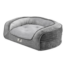 All Pond Solutions All Pet Solutions Duke Luxury High Density Foam Sofa Dog Bed Grey Large - thumbnail 2