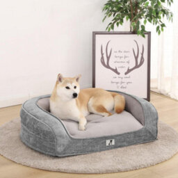 All Pond Solutions All Pet Solutions Duke Luxury High Density Foam Sofa Dog Bed Grey Large - thumbnail 4