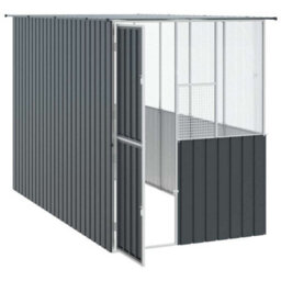 Walplus Anthracite Bird Cage 315X167X200Cm Galvanised Steel Outdoor Pet Home - thumbnail 4