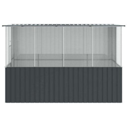 Walplus Anthracite Bird Cage 315X167X200Cm Galvanised Steel Outdoor Pet Home - thumbnail 7