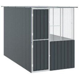 Walplus Anthracite Bird Cage 315X167X200Cm Galvanised Steel Outdoor Pet Home - thumbnail 2